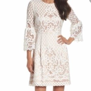 Eliza J NWT White Bell Sleeve Dress